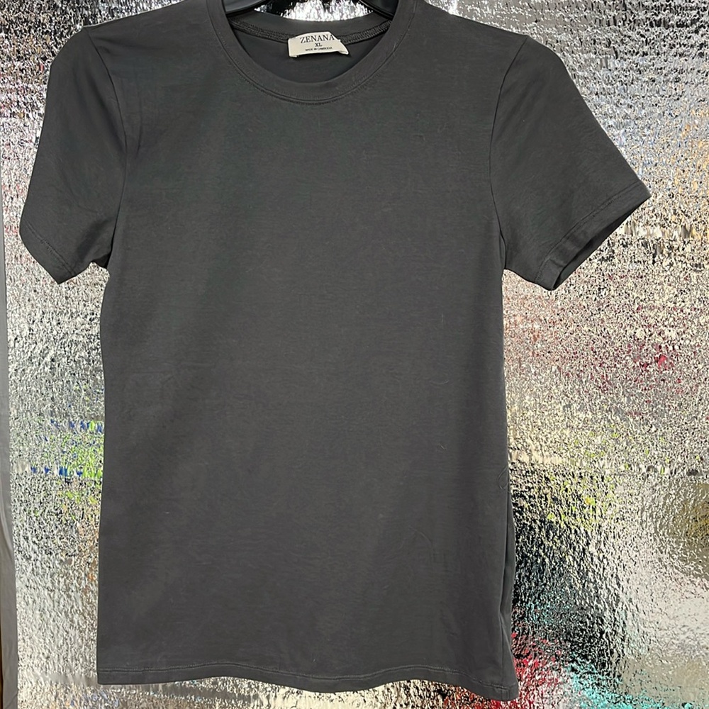 NWOT Charcoal gray top